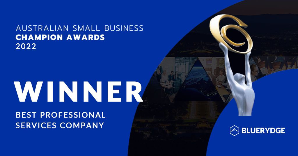 Bluerydge wins 2022 Australian Small Business Champion Awards